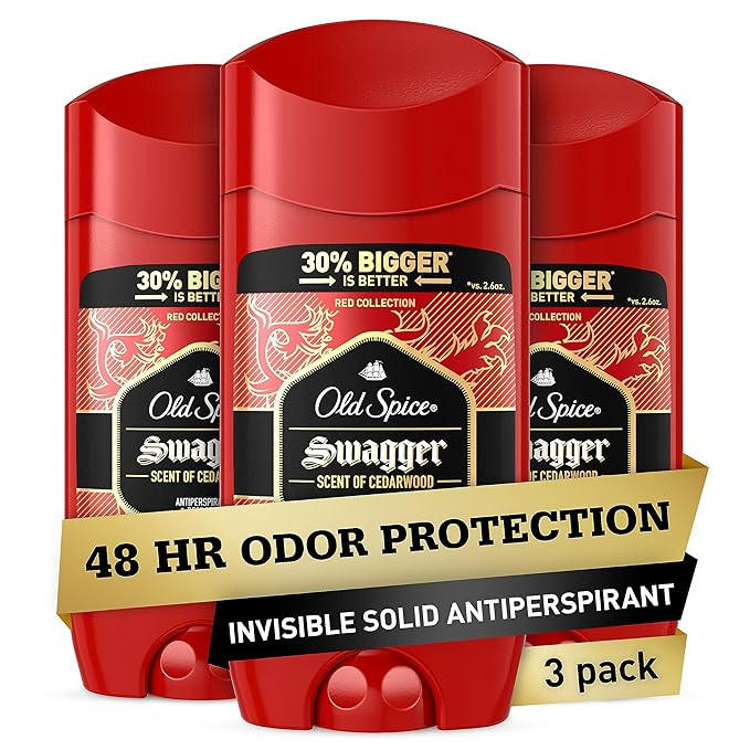 Old Spice Antiperspirant and Deodorant for Men, Invisible Solid, Swagger Scent, 3.4 oz (Pack of 3... | Amazon (US)