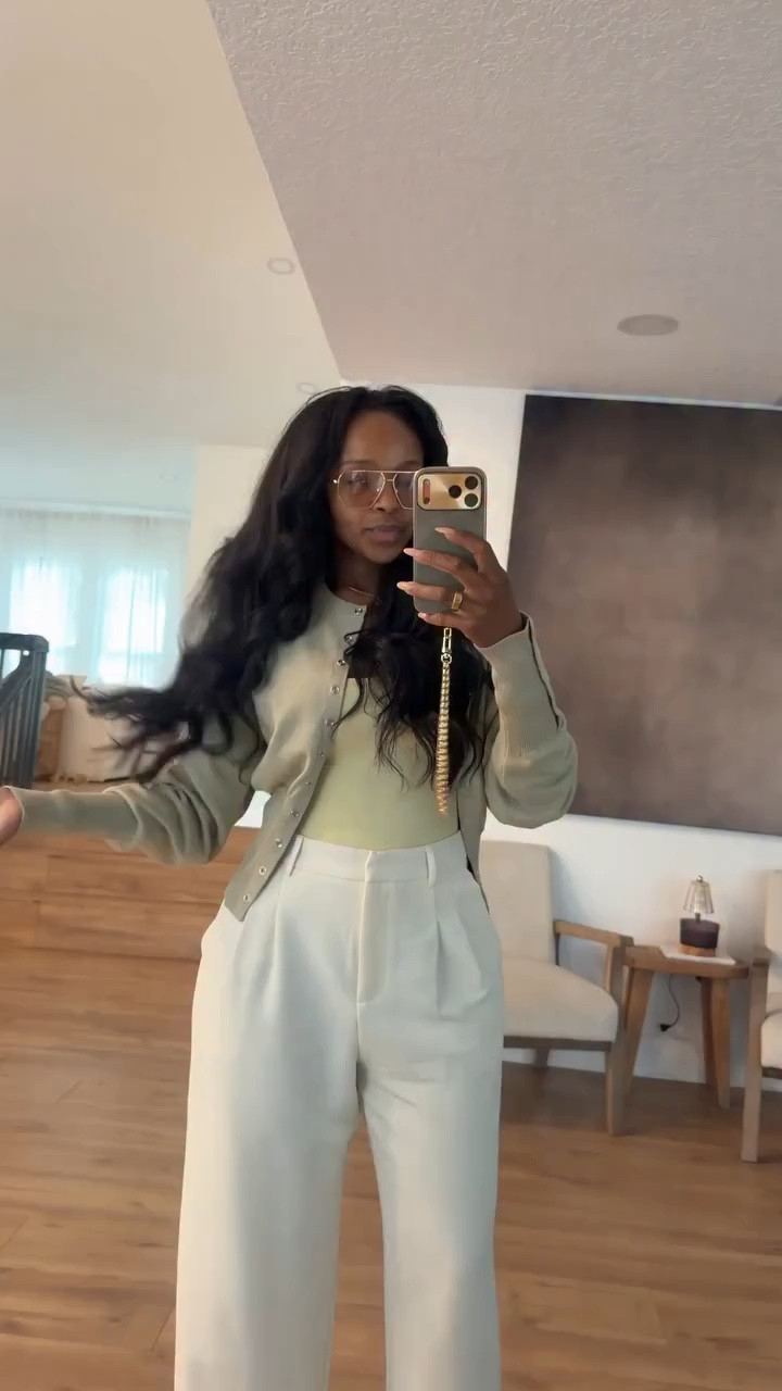 Scroll to shop this effortless neutral outfit that blends tailored pieces with relaxed style. The wide-leg trousers paired with a soft cardigan and fitted tank create a polished look that feels modern, minimal, and easy to wear.

Perfect for casual work days, travel outfits, brunch, coffee runs, and everyday elevated style.

5'4" | 138 lbs | 34D bust | 27" waist | 40" hips#LTKSpringSale 



#LTKdayinmylife #LTKootd #LTKgrwm