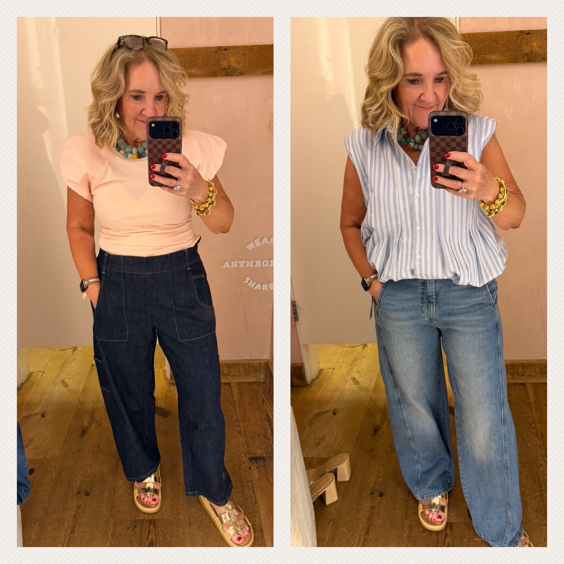 Updated denim at Anthropologie. 
The darker wash is a pullon jean. Size medium petite and the waist is a bit roomy. But the small def didn’t work. Life this updated tee. Comes in 3 colors 

The pilcro jeans have that cool twisted seam size 29petite was perfect. A mid rise. This top is lightweight and super cool lined too. 

Updated denim barrel jeans lemon twist

#LTKOver40 #LTKootd #LTKPetite