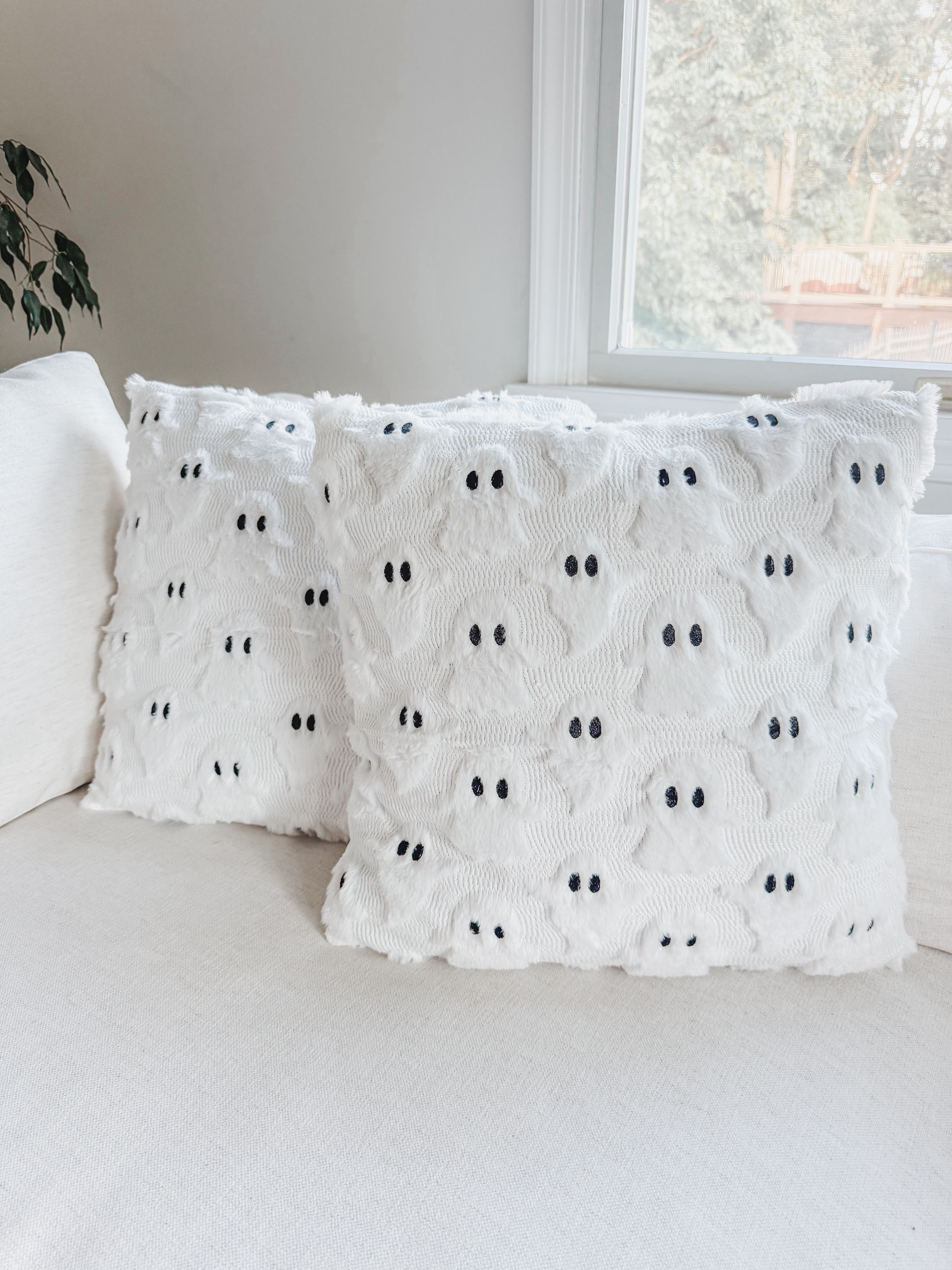 These Amazon ghost pillows are such a cute Halloween home find! I love the soft textured design and neutral color, so they add a little spooky season fun without taking over your space. Such a fun way to switch up your couch or bed for October. 

 #LTKmomlife #LTKSeasonal #LTKHome