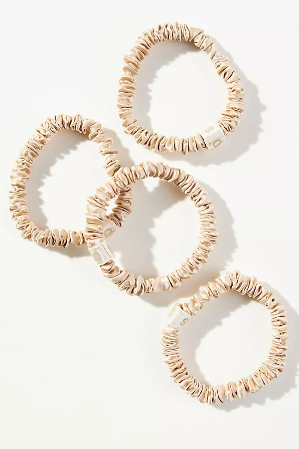 Back to Basics Pure Silk Skinny Scrunchies | Anthropologie (US)