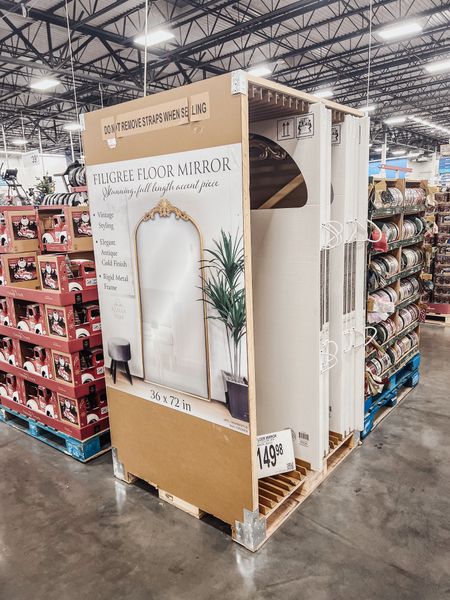 Sams Club has done it again! Anthropology mirror dupe. Anthropology mirror. Gold mirror. Large mirror. 

#LTKhome #LTKGiftGuide