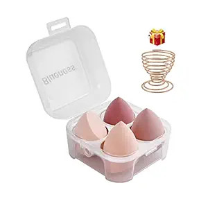 4 Pcs Makeup Sponges Blender Set - Makeup Sponges For Foundation Blender with Egg Case and 1 Hold... | Amazon (US)