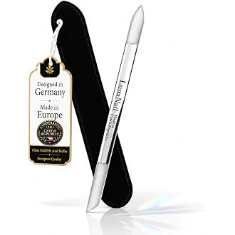 GERMANIKURE Clear Glass Cuticle Stick in Leather Sleeve - Ethically Made in Czech Republic - Cuti... | Amazon (US)