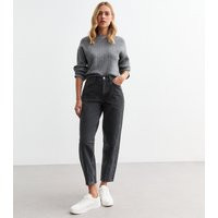 Women's Washed Black Denim Barrel Leg Jeans New Look | New Look (UK)