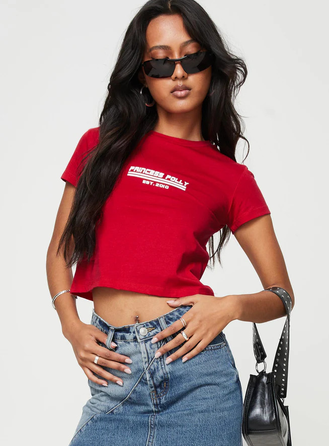 Princess Polly Est 10 Top Red | Princess Polly US