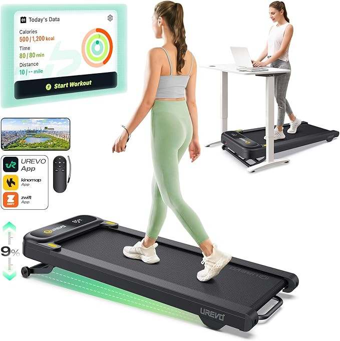 Smart Treadmill with 9% Auto Incline, Hiking and Running Walking Pad Treadmills for Home Office, ... | Amazon (US)
