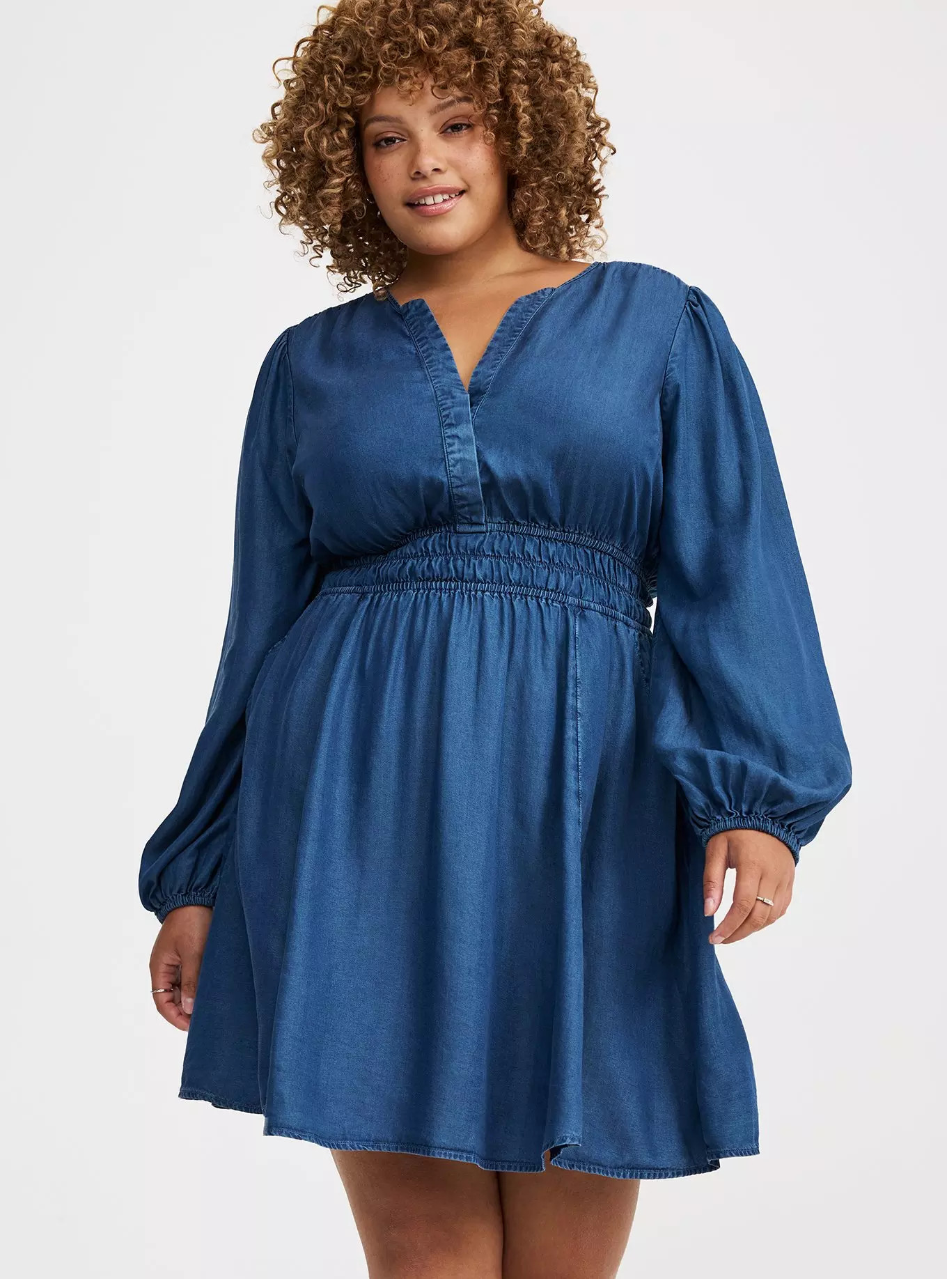Chambray Mini Dress | Torrid (US & Canada)