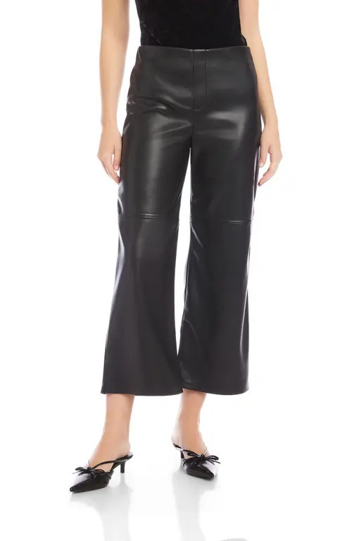 FIFTEEN TWENTY Crop Faux Leather Pants in Black at Nordstrom, Size Small | Nordstrom
