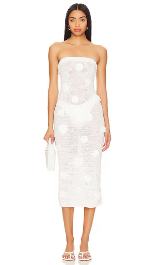 Everla Rosette Midi Dress in Ivory | Revolve Clothing (Global)