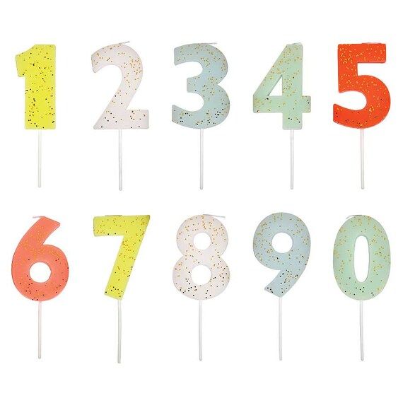 Large Number Candle, Birthday Cake Candles, Meri Meri Number Cake Toppers, Anniversary, 1st Birthday | Etsy (US)