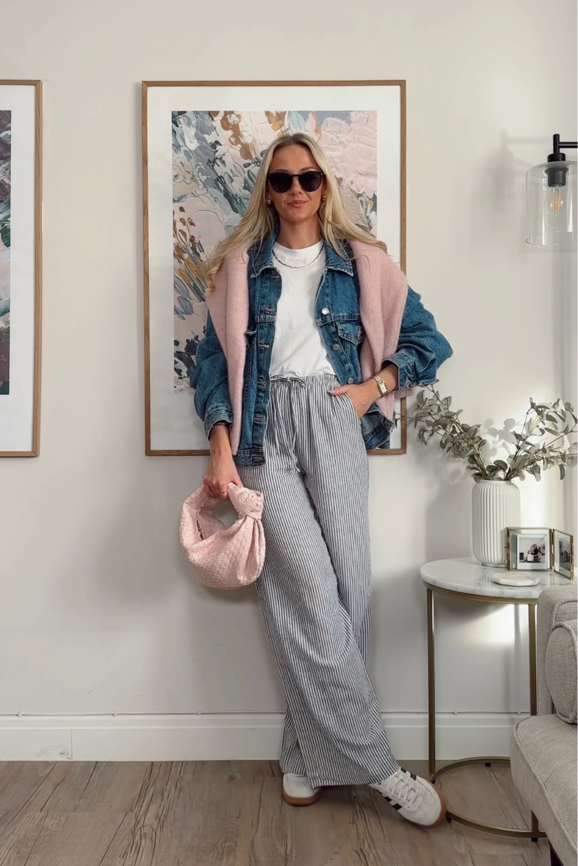from my lipsync video: outfit 2
linen trousers: wearing size 8 regular length (I’m 5’4)
T-shirt: wearing EUR 36
jacket: pull & bear last year -  few similar options linked!
pink jumper: h&m last year - very similar one linked!
bag: boohoo 
sunglasses: Ollie Quinn  

#LTKuk #LTKFashionMonth #LTKeurope