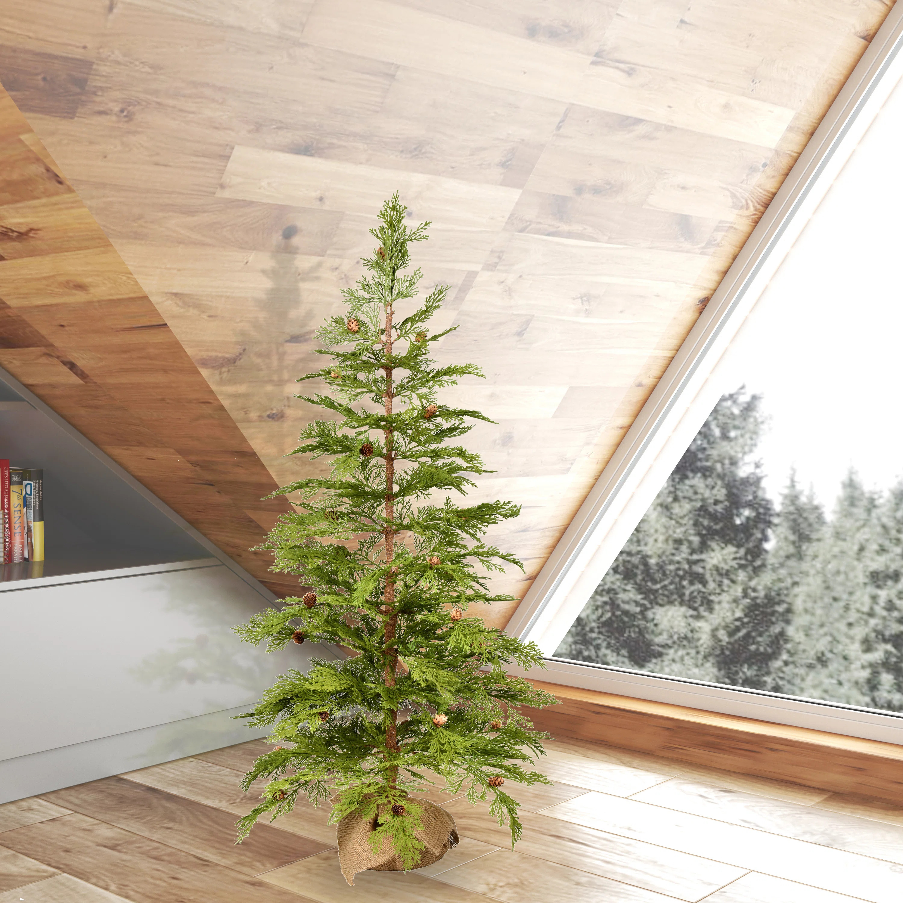 48' Cedar Christmas Tree with Realistic Needles | Wayfair North America