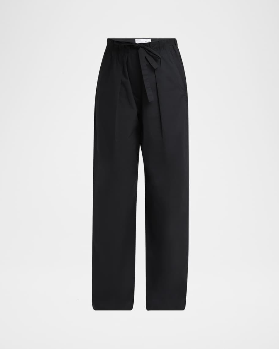 Proenza Schouler White Label Barrett Stretch Poplin Pants | Neiman Marcus