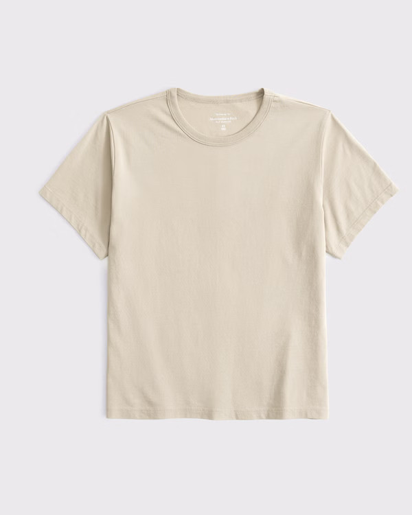 Women's Essential Polished Body-Skimming Tee | Women's Tops | Abercrombie.com | Abercrombie & Fitch (US)