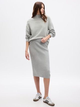 CashSoft Rib Midi Sweater Skirt | Gap (CA)