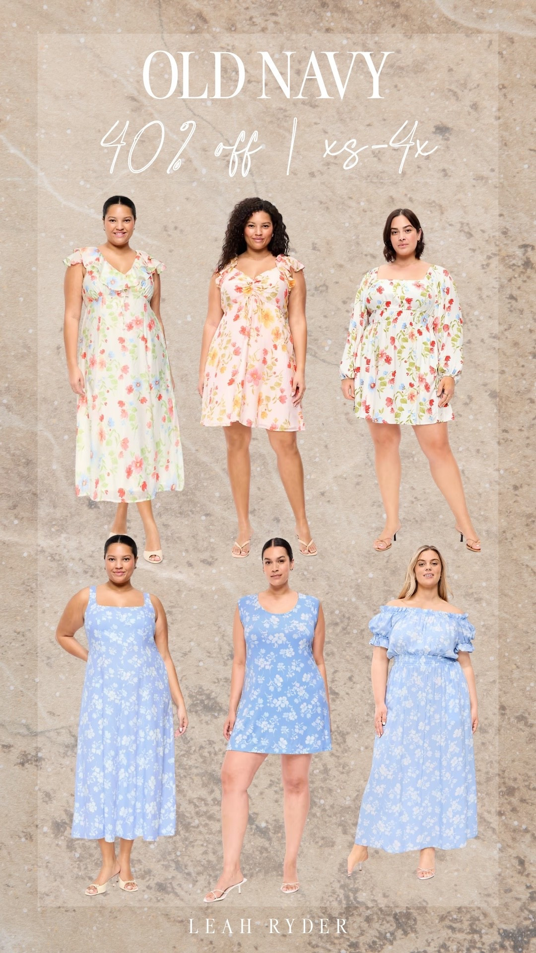 Old Navy spring dresses on sale featuring floral midi dresses, maxi dresses, and casual spring dresses available in inclusive sizing from XS–4X. These affordable Old Navy dresses are perfect for Easter outfits, spring weddings, baby showers, and everyday spring style. If you’re looking for flattering plus size spring dresses, floral dresses, or budget-friendly Old Navy fashion during the 40% off sale, these styles are perfect for warm weather outfits.

#LTKWedding #LTKSeasonal #LTKPlusSize
