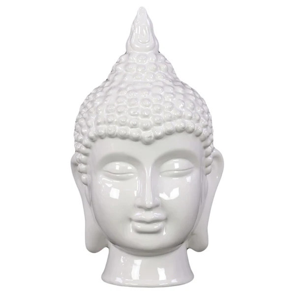 White Ceramic Buddha Head | Bed Bath & Beyond