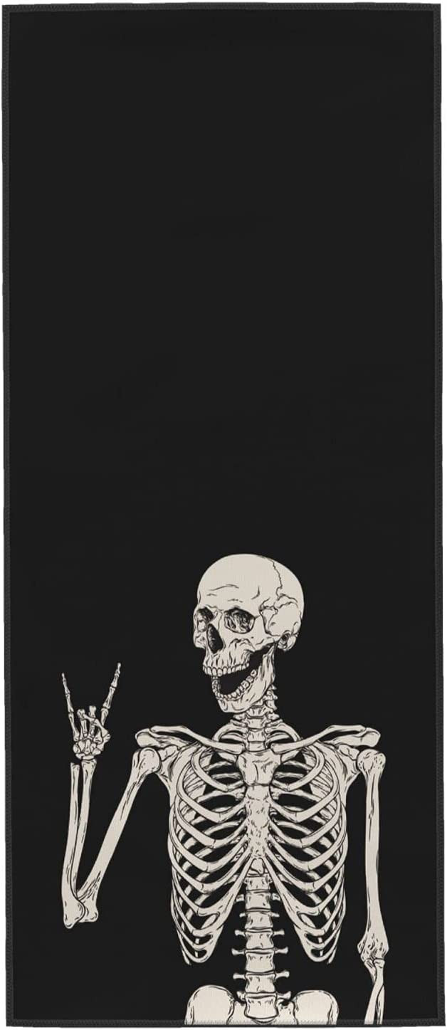 Rock and Roll Skeleton Hippie Skull Soft Fingertip Towels, Hand Towel, Dish Towel for Kitchen All... | Amazon (US)