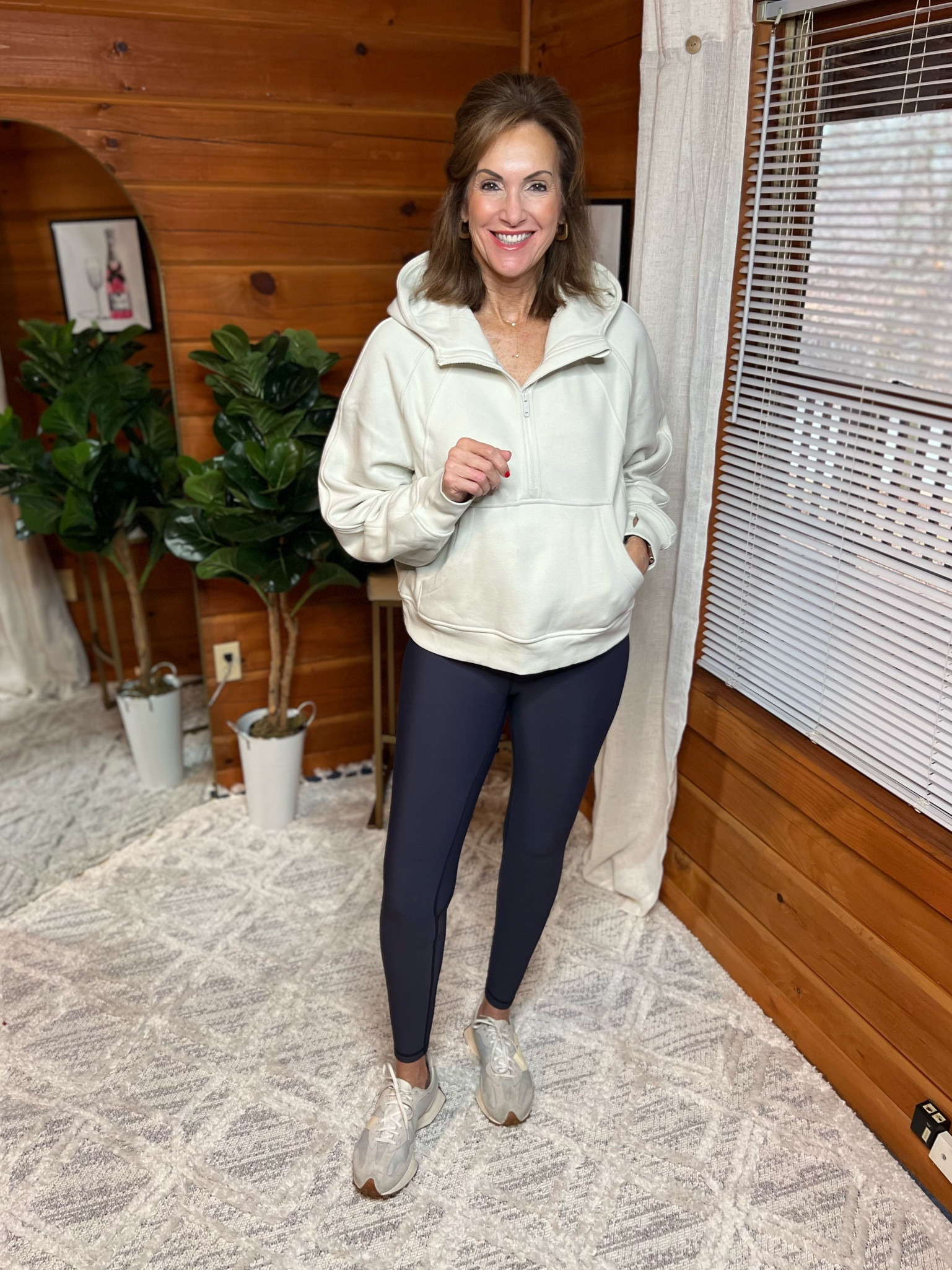 Workout Style or lounge wear style

Sweatshirt- Large
Leggings - M 
Sports bra - Large 

#LTKstyletip #LTKfitness #LTKfindsunder50