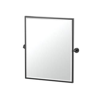 Gatco Latitude 20.5 in. W x 25 in. H Framed Rectangular Beveled Edge Bathroom Vanity Mirror in Ma... | The Home Depot
