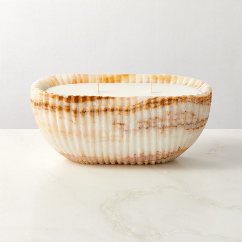 Fluted Onyx Unscented Candle Bowl | CB2 | CB2