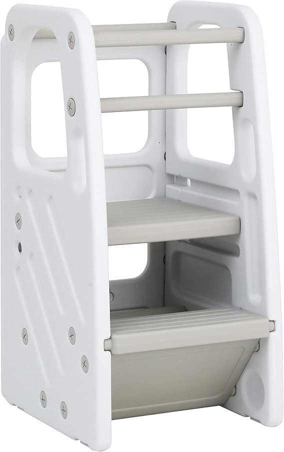 SDADI Childrens Step Stool with Three Adjustable Heights, Plastic Kitchen Learning Stool for Todd... | Amazon (US)