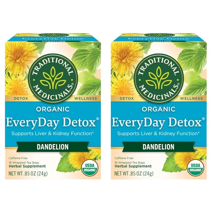 Traditional Medicinals Lemon Everyday Detox Tea, 16-Count (Pack of 2) | Amazon (US)