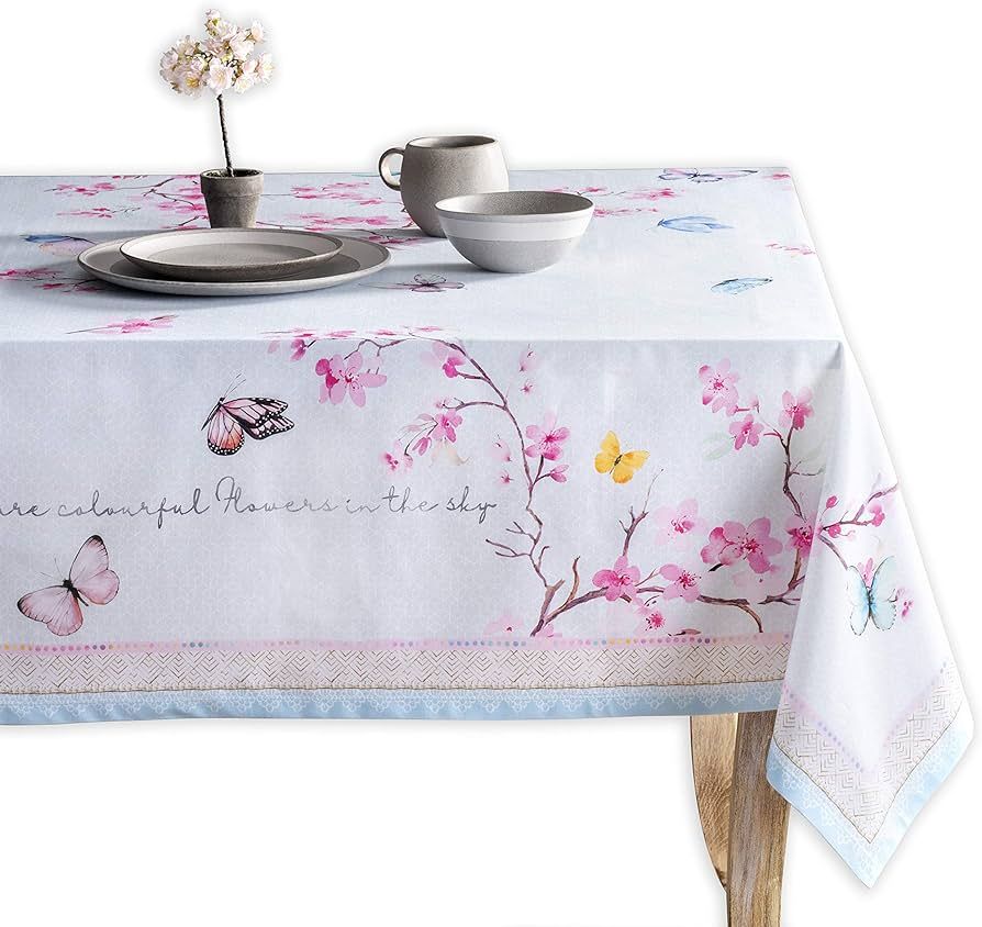 Maison d' Hermine Table Cloths 100% Cotton 70 Inch x 108 Inch Decorative Washable Rectangle Table... | Amazon (US)