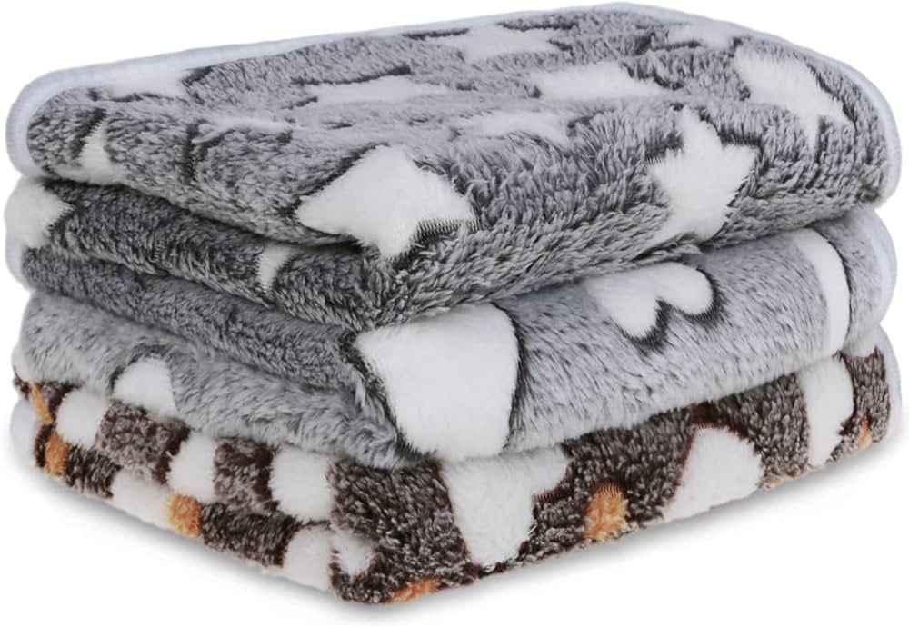 Petsvv 3 Pack Dog Blanket, Soft Fleece Flannel Throw Dog Blanket, Warm Pet Blankets for Cat & Sma... | Amazon (US)