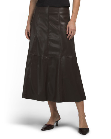 Faux Leather Skirt For Women, Polyester/Leather | TJ Maxx