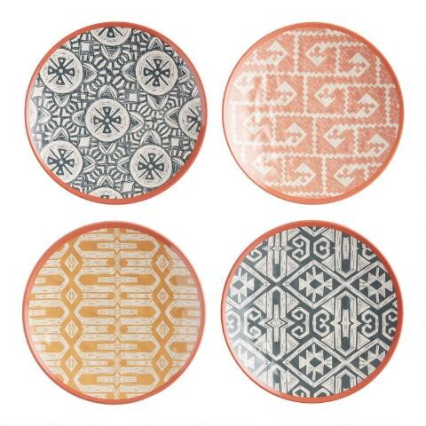 Terracotta Desert Hacienda Melamine Appetizer Plates 4 Pack | World Market