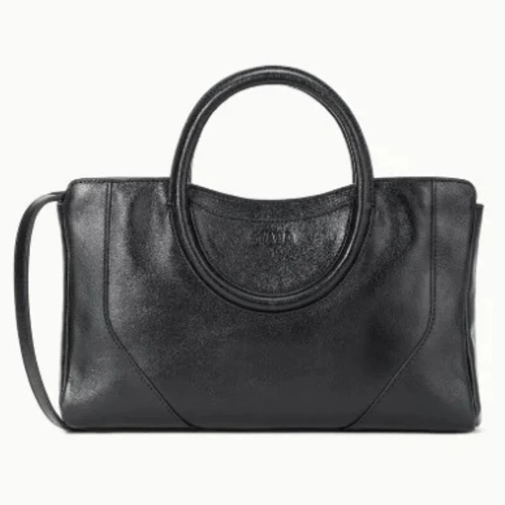 Staud Women's Maude Small Leather Satchel, Black | Shop Simon