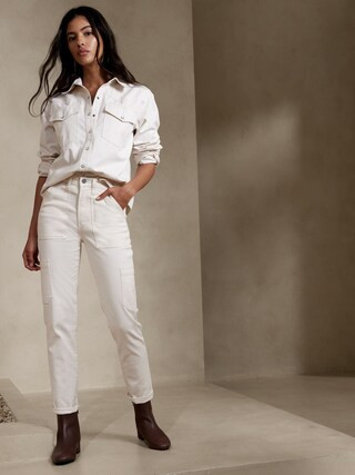 High-Rise Slim Cargo Jean | Banana Republic Factory