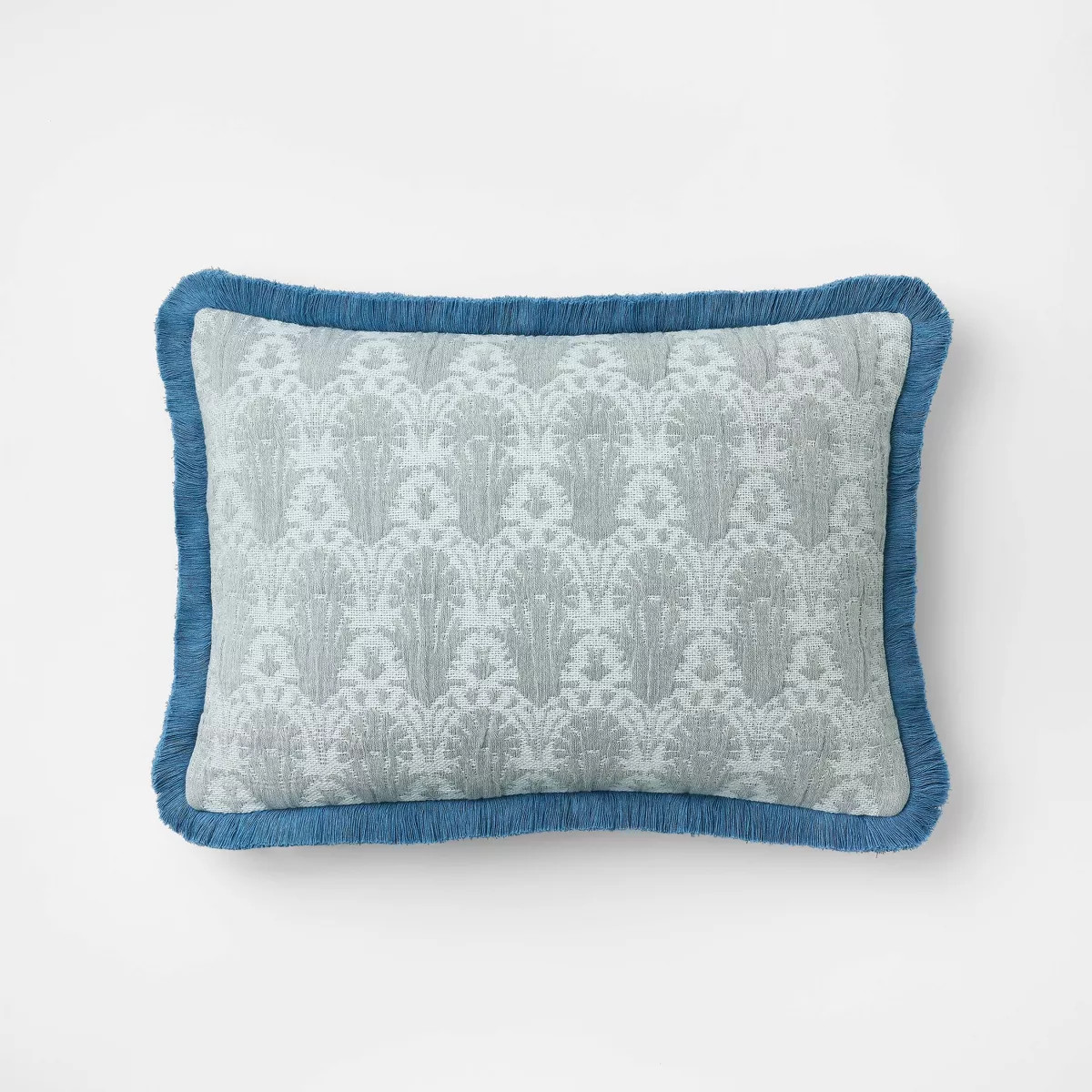 Lumbar Woven Shell Block with Fringe Edge Throw Pillow - Threshold™ designed with Studio McGee | Target