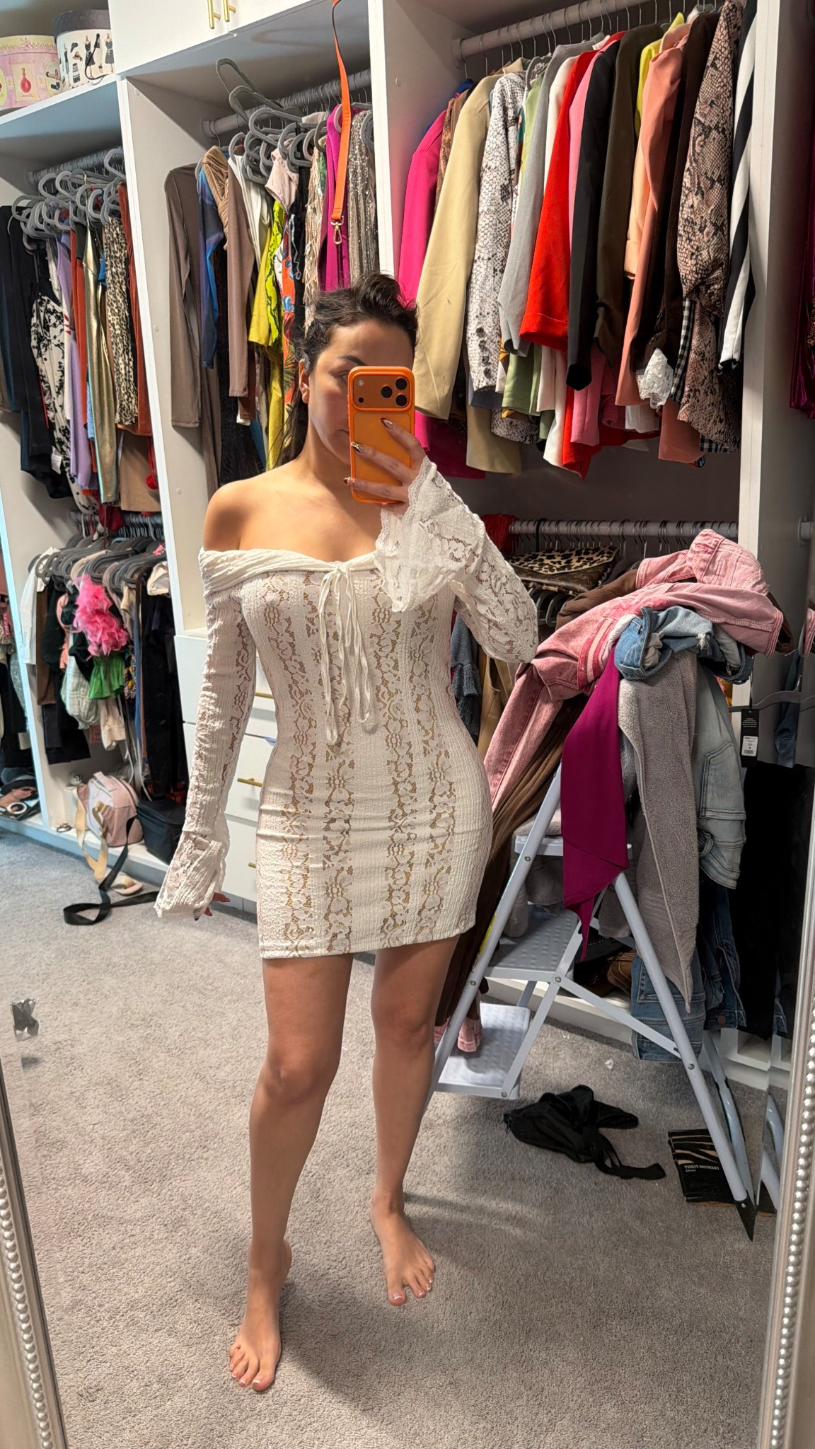 White lace dress perfect for spring
#shein 

#LTKSaleAlert #LTKgrwm #LTKootd