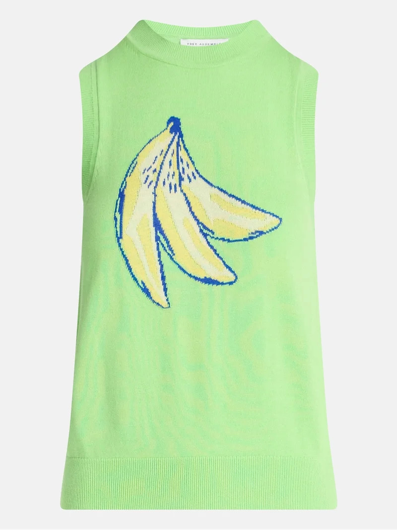 Free Assembly Women's and Women's Plus Graphic Sweater Shell, Sizes XS-4X | Walmart (US)