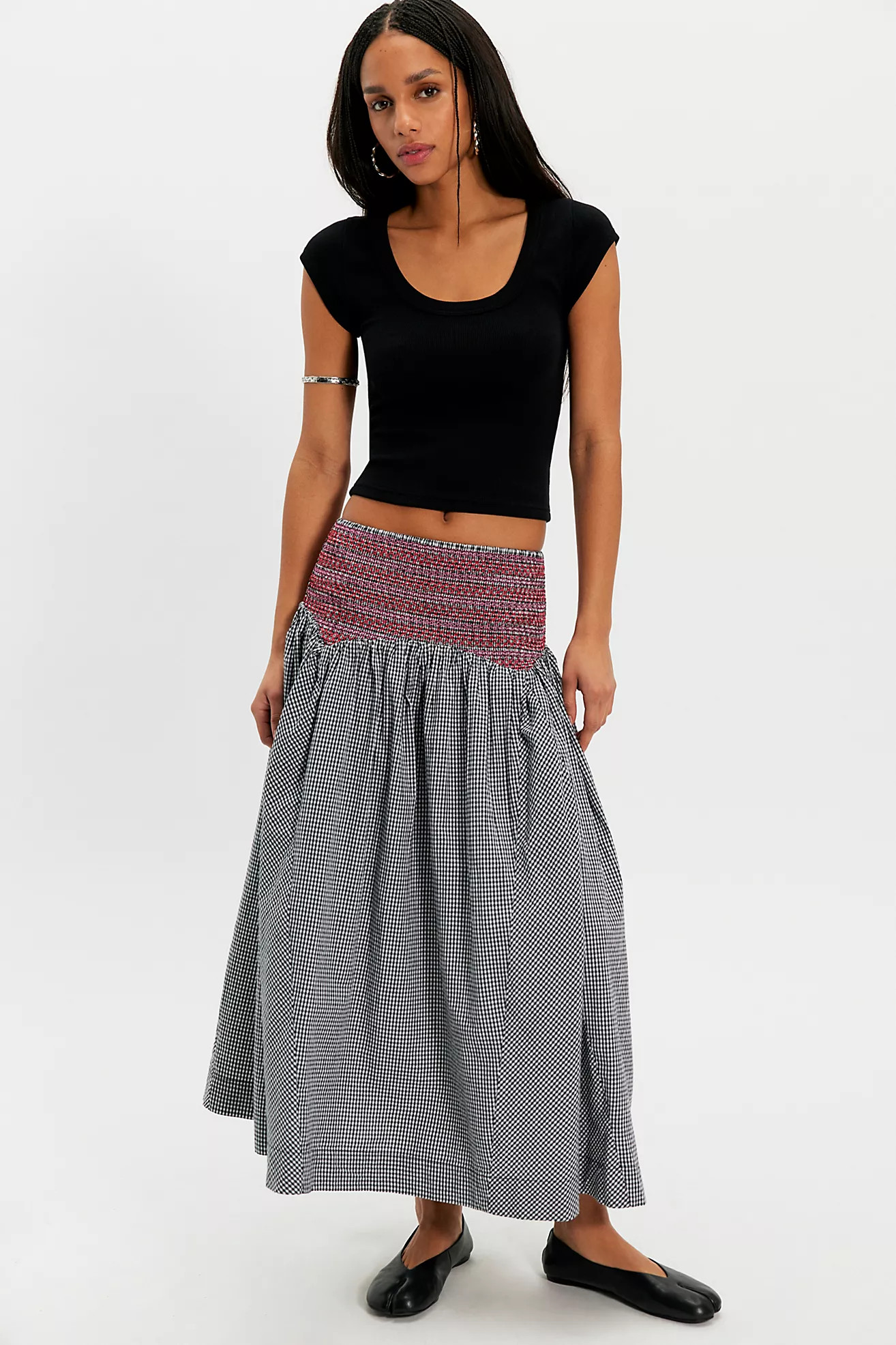 Damson Madder Layla Godet Midi Skirt | Free People (UK)