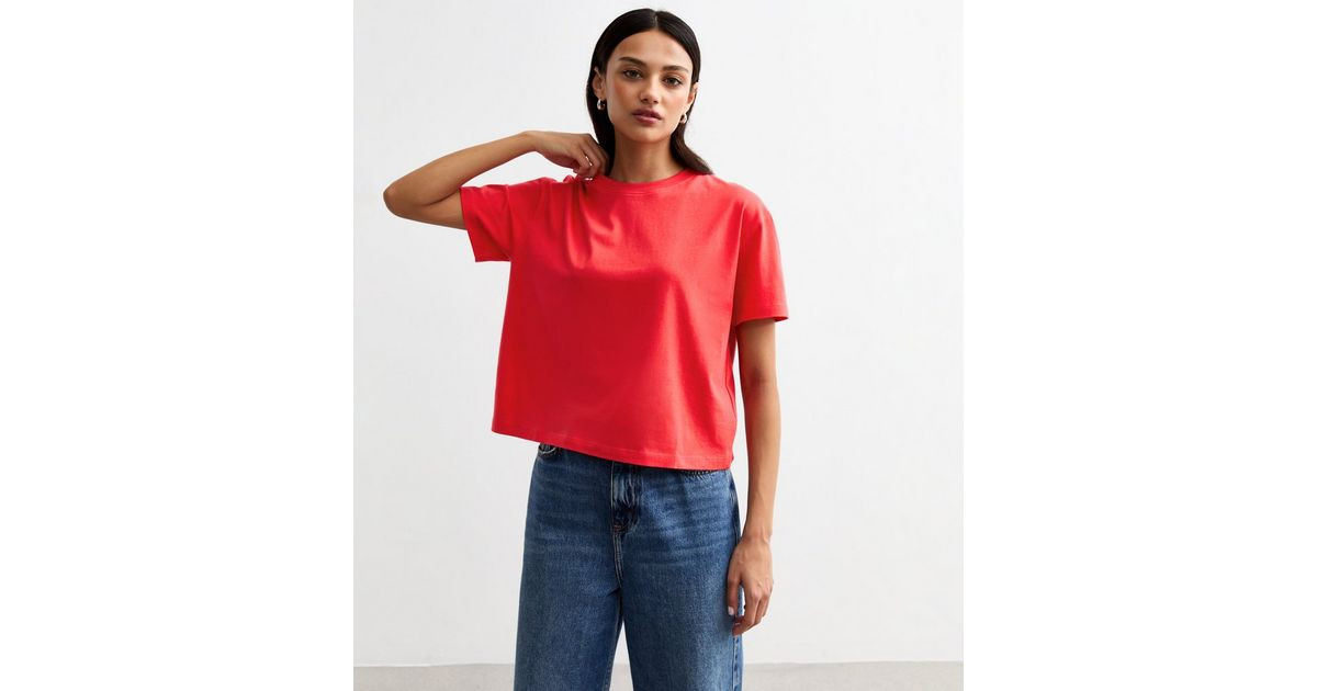 Red Boxy Fit T-Shirt | New Look | New Look (UK)