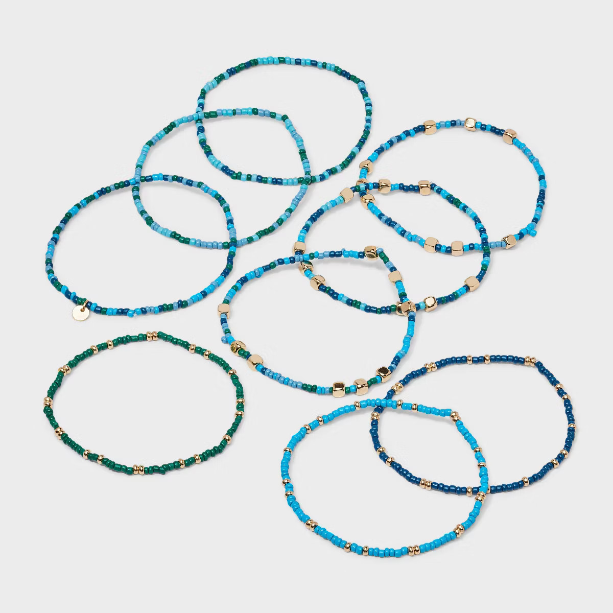 Mixed Cubed Beaded Bracelet Set 9pc - Universal Thread™ | Target
