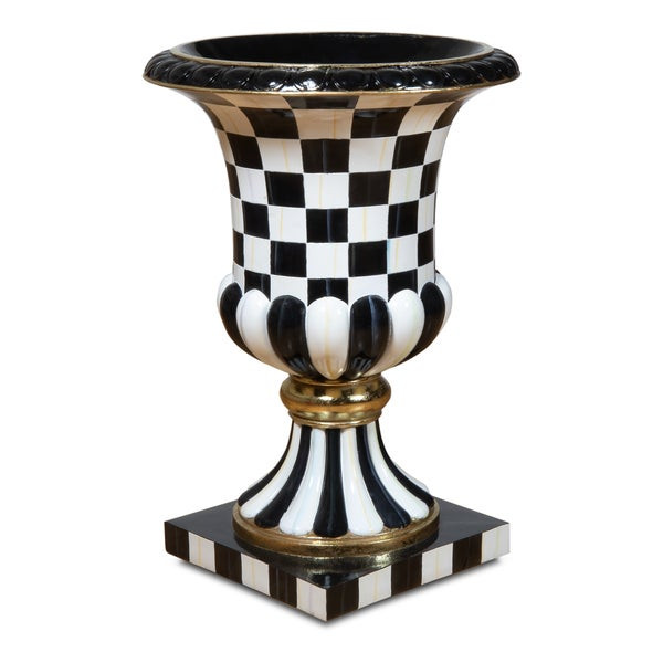 MacKenzie-Childs Courtly Check Pedestal Urn | MacKenzie-Childs