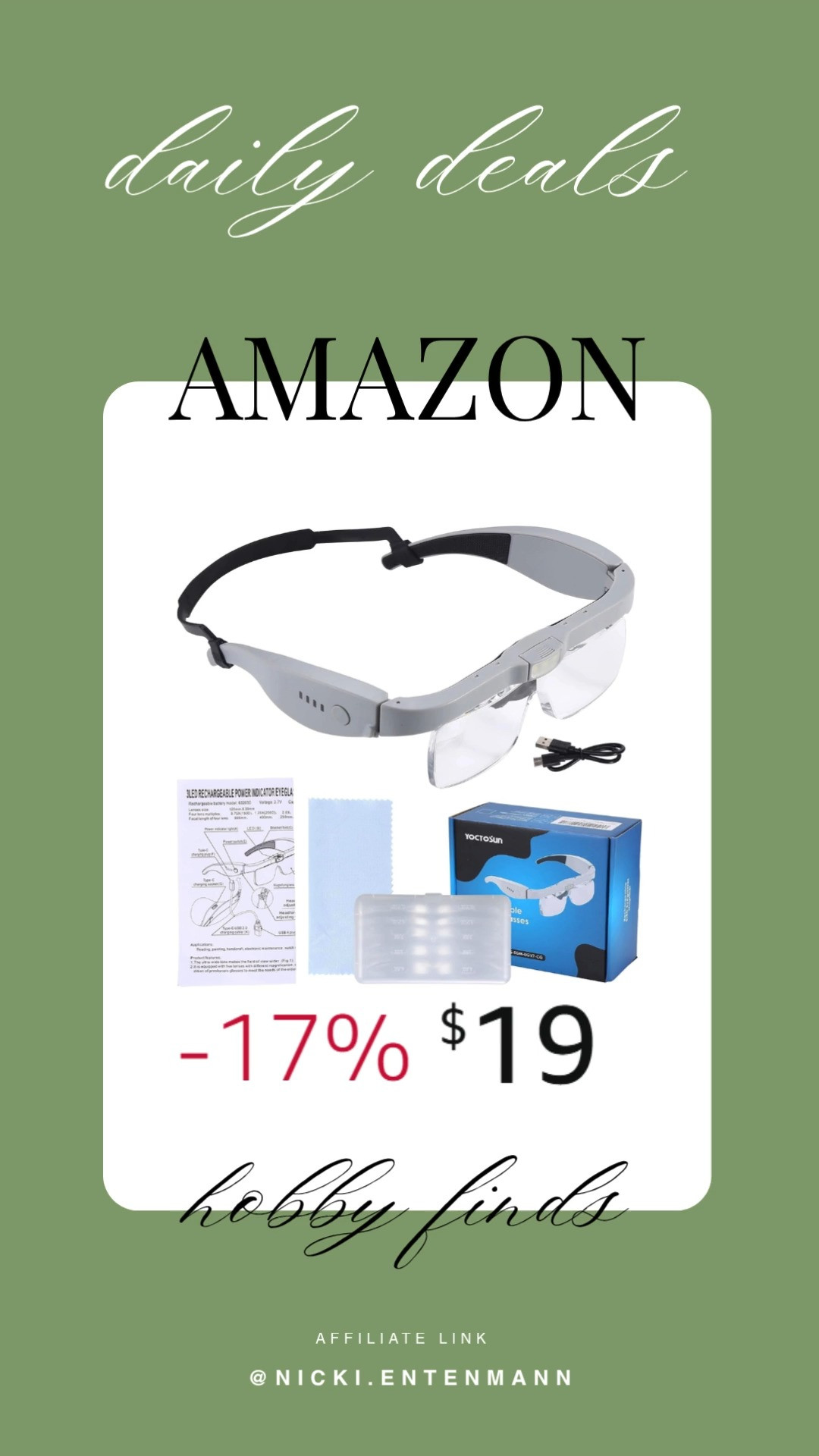 Head magnifier glasses with five detachable lenses and three LED lights make precision work easy and fun. Switch magnification, brighten details, and enjoy hands‑free clarity every time 🔍👓💡

#headmagnifier #magnifyingglasses #detachablelenses #LEDlight #precisiontools #crafting #readingaid #workshopgear #opticaltools #homefinds 

 #LTKdayinmylife #LTKHome #LTKSaleAlert