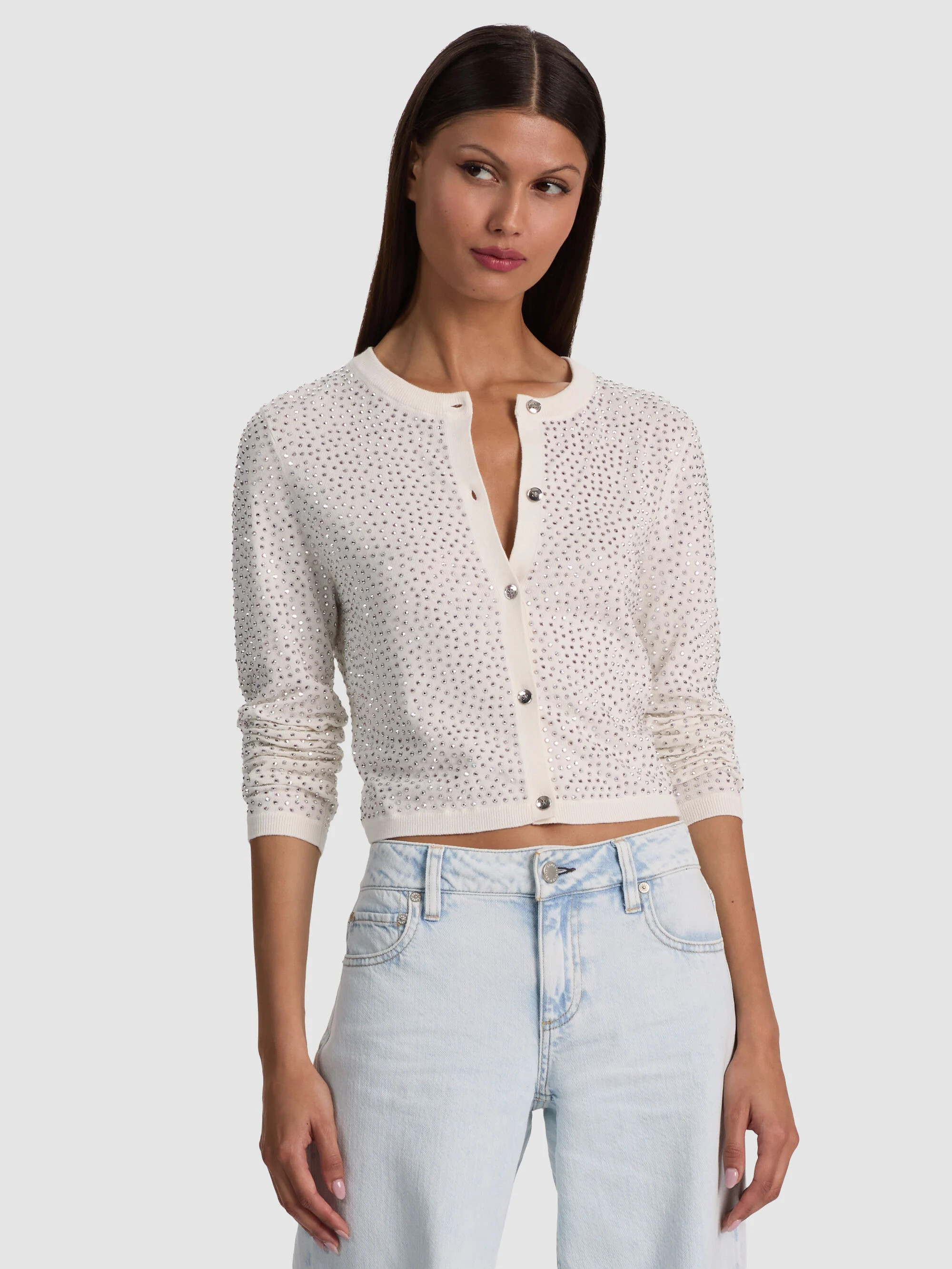 CARSON EMBELLISHED CARDIGAN | Alice + Olivia