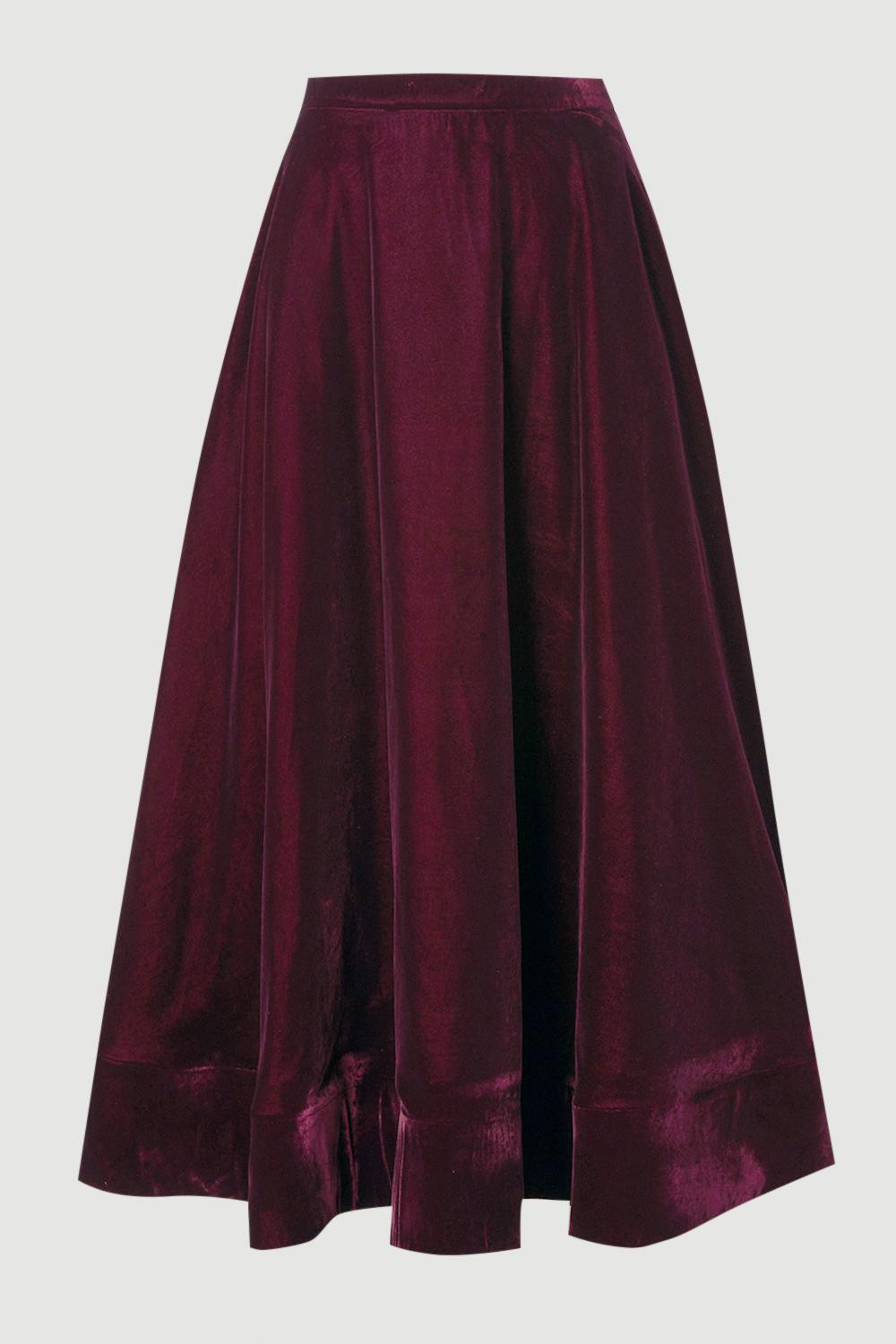 Velvet Woven Prom Maxi Skirt | Karen Millen US