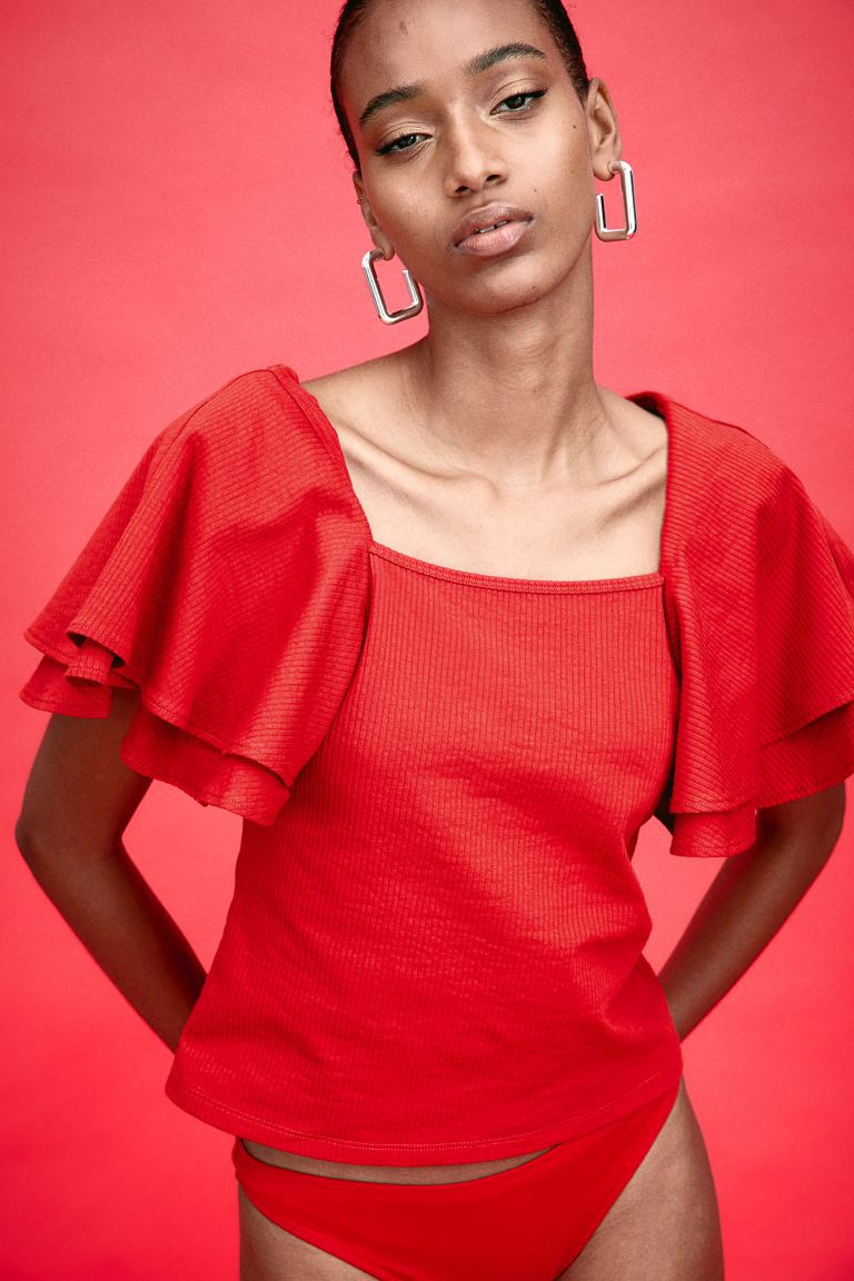 Butterfly-sleeved Top | H&M (US + CA)