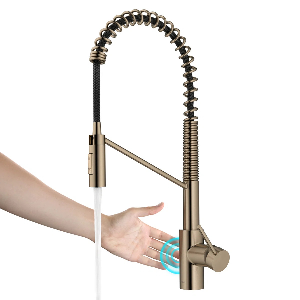 KRAUS Oletto Touchless Sensor Commercial Pull-Down Single Handle Kitchen Faucet with QuickDock To... | Wayfair North America