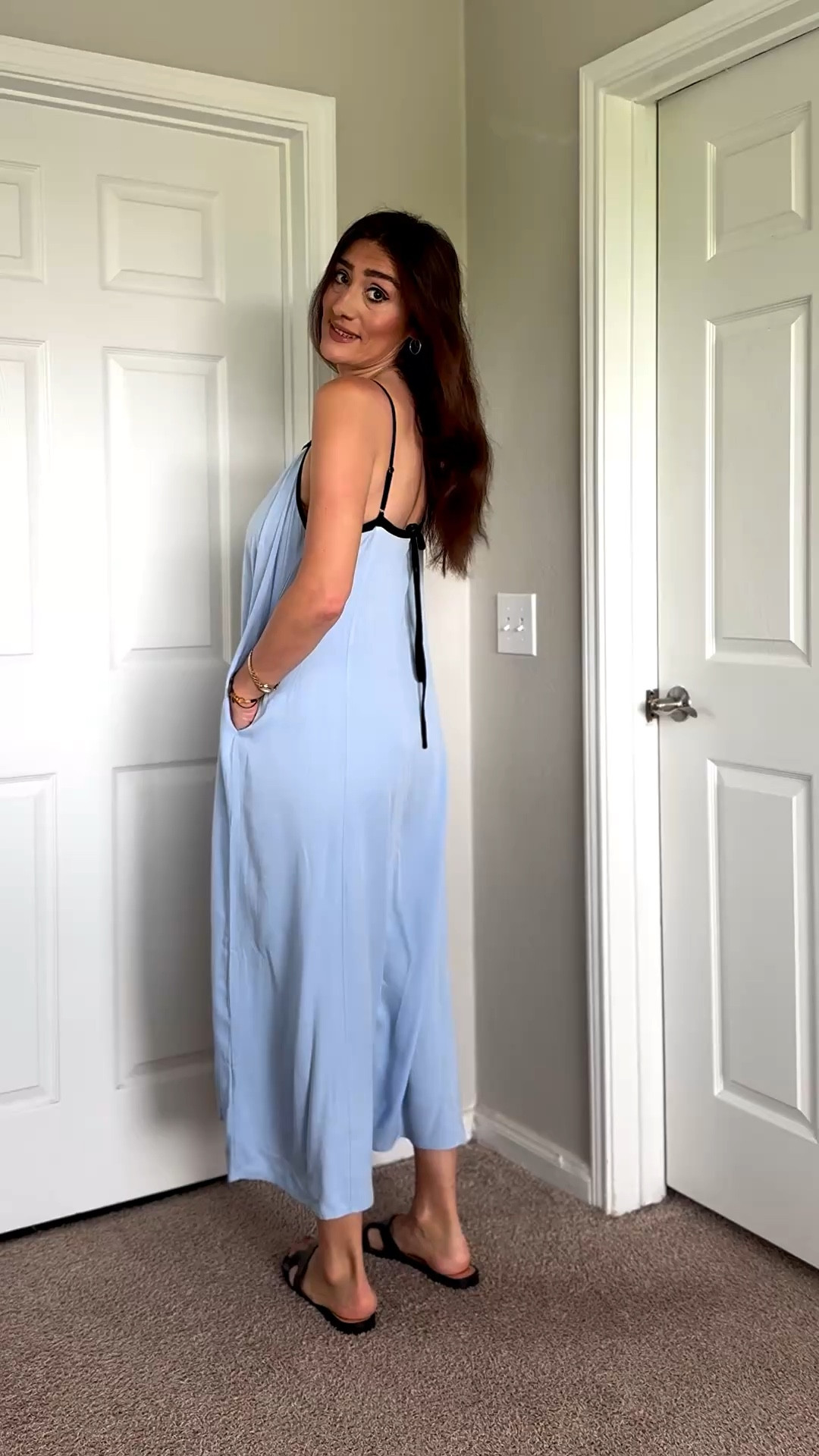 From casual comfort to effortless elegance these looks are perfect for everyday style. Which one is your favorite? 1, 2,3,4,5 or 6🤎 

💙 Blue Slip Dress

This flowy slip dress feels like wearing a cloud. It’s lightweight, airy, and moves so beautifully when you walk. Perfect for hot days or vacation vibes. Just throw on sandals and you’re THAT girl

🖤 Flowy Tiered Black Dress

This dress is so dreamy and flowy it gives that soft, romantic vibe while still feeling super comfortable. Perfect for summer evenings or a cute café date.

🤍 Beige Midi Dress

This dress is giving clean girl aesthetic all the way. The fit is super flattering at the waist and flows beautifully plus it has pockets  Perfect for brunch, coffee runs, or a soft summer day. Minimal, timeless, and sooo chic.

🤍 White Summer Dress

Clean, fresh, and feminine 🤍
This one is giving soft summer princess. The structure is flattering, the color is crisp, and it instantly elevates your look. Perfect for brunch, photos, or literally any sunny day.

🤎 Styled Neutral Set 

This set on me = OBSESSED 🤎
It fits so effortlessly and looks even better in real life. I love how easy it is to style with a woven bag for that minimal, neutral aesthetic. Definitely a staple in my wardrobe.

🖤 Black Casual Maxi Dress

Simple but makes a statement 🖤
This is my go-to “I don’t know what to wear” dress. It’s comfy, flattering, and easy to style up or down. Sneakers for day, sandals for night you literally can’t go wrong.
#amazon #amazonfashionfinds #amazonhomefinds #amazonfinds #founditonamazon

#LTKMothersDay #LTKootd #LTKdayinmylife