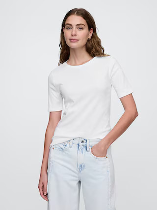 Favorite Ribbed Crewneck T-Shirt | Gap Factory