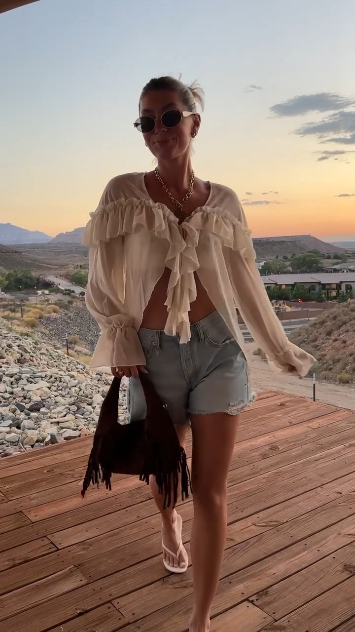 Night out fit ! Wore this out to dinner out west on our honeymoon ! So simple yet affordable and cute ! Wearing a size small in top and size 26 shorts ! 

#LTKU #LTKStyleTip #LTKSeasonal