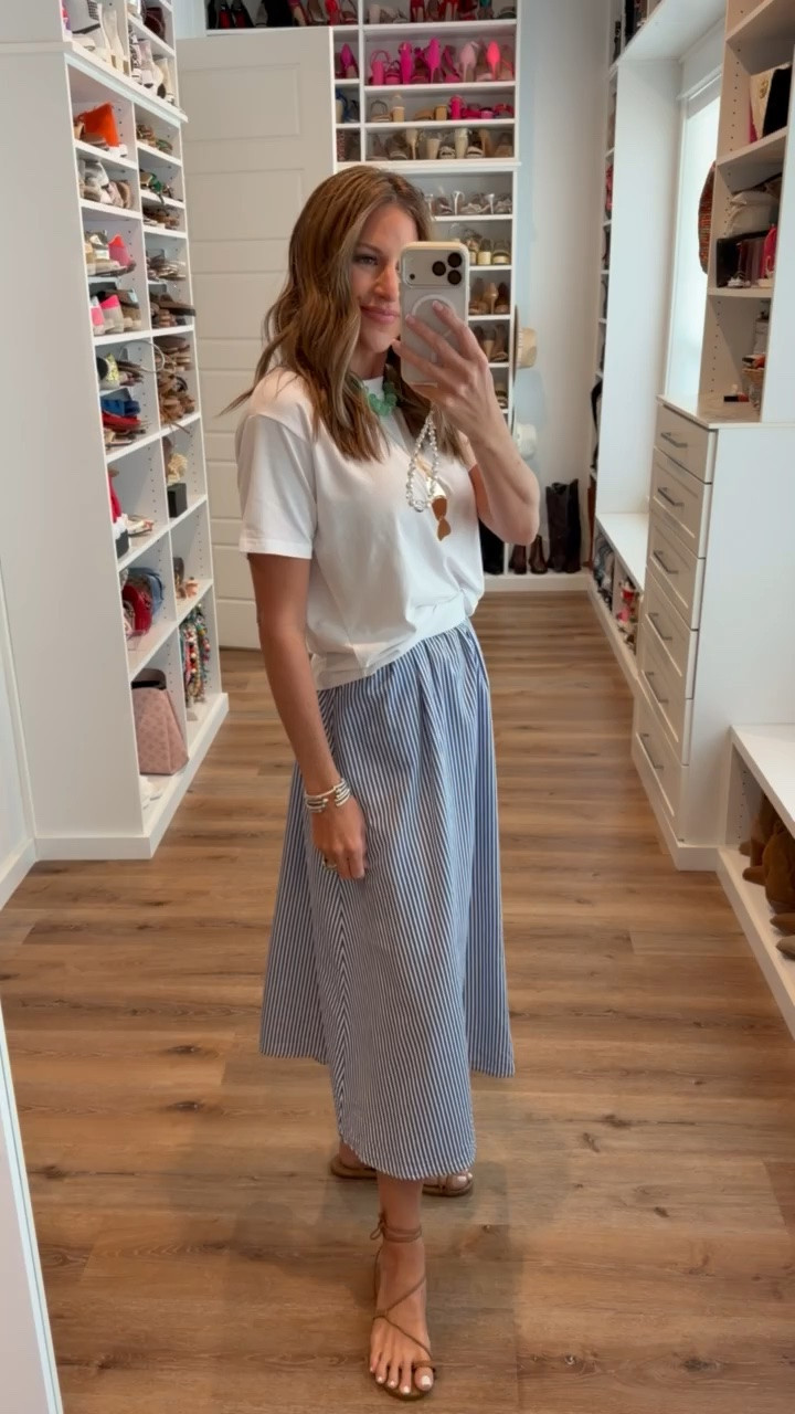 In a small top, medium skirt, sandals, necklace and accessories- fits tts.

#LTKootd #LTKgrwm #LTKSeasonal